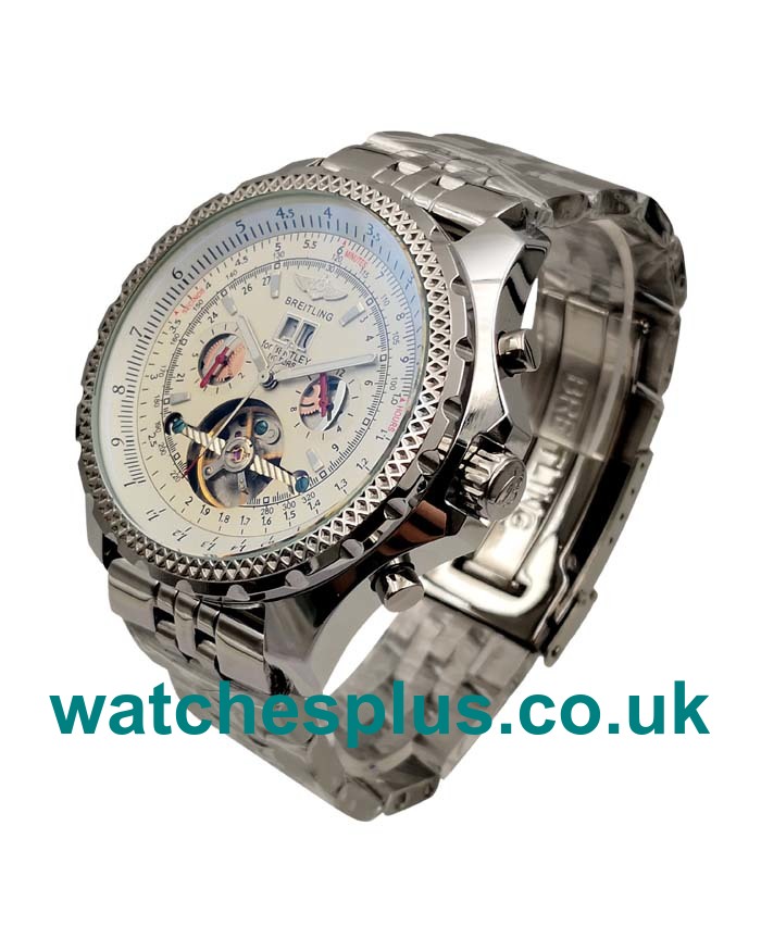 Swiss Made Breitling Bentley Mulliner Tourbillon Fake Watches With White Dials For Sale