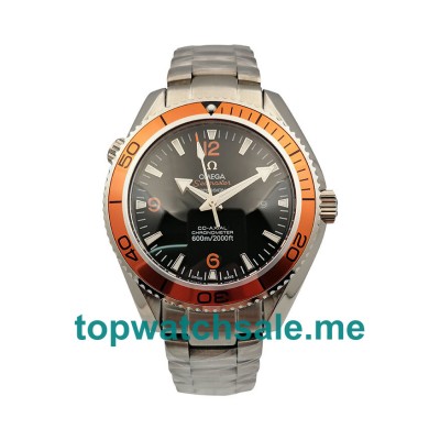 UK Best Quality Fake Omega Seamaster Planet Ocean 232.30.46.21.01.002 With Black Dials Orange Bezels For Men