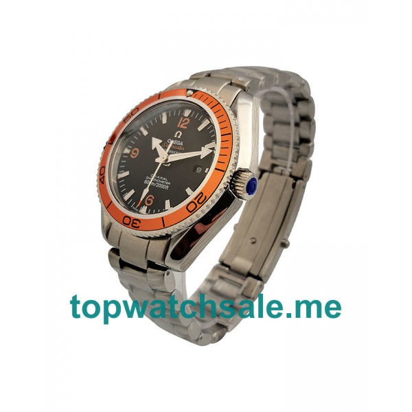 UK Best Quality Fake Omega Seamaster Planet Ocean 232.30.46.21.01.002 With Black Dials Orange Bezels For Men