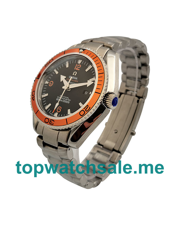 UK Best Quality Fake Omega Seamaster Planet Ocean 232.30.46.21.01.002 With Black Dials Orange Bezels For Men