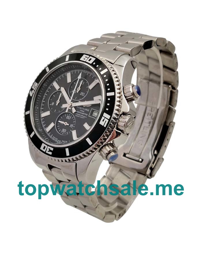 Best Quality Breitling Superocean A1334102 Replica Watches With Black Dials For Men