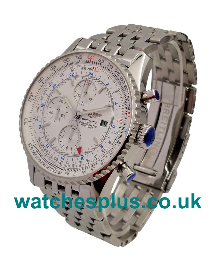 UK Best Quality Breitling Navitimer A24322 Replica Watches With White Dials For Sale