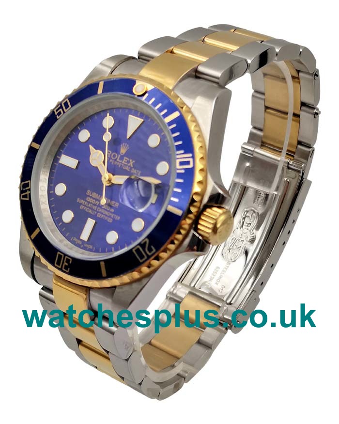 UK Swiss Made Rolex Submariner 116613 LB Replica Watches With Blue Dials Online