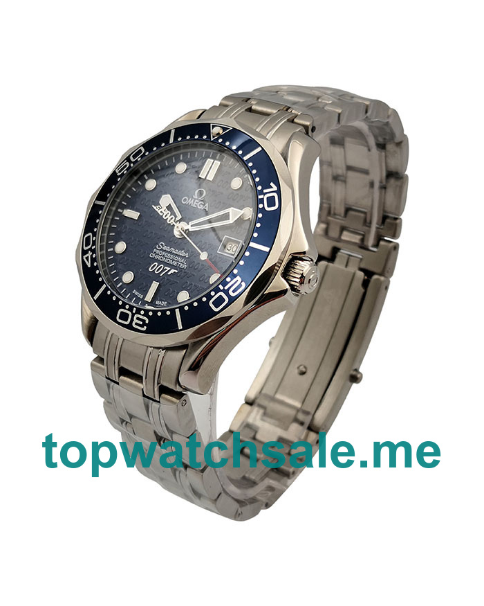 UK AAA Quality Fake Omega Seamaster Diver 300 M 2537.80.00 With Blue Dials For Men