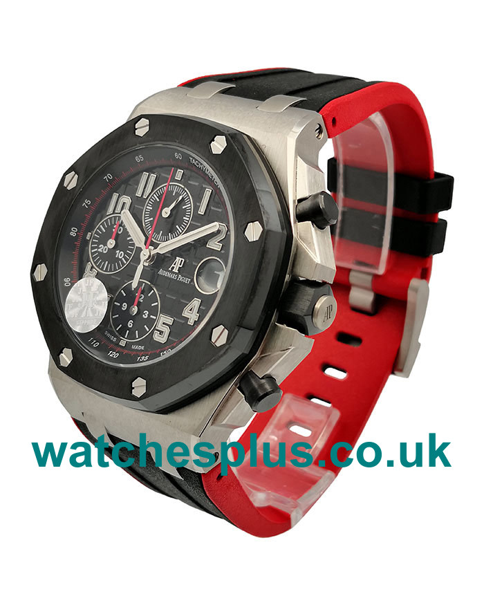 Perfect 42 MM UK Replica Audemars Piguet Royal Oak Offshore 26470SO With Black Dials For Men