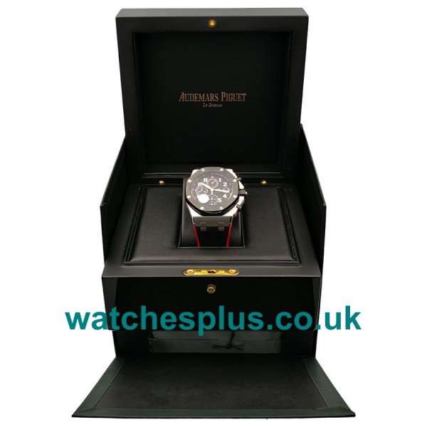 Perfect 42 MM UK Replica Audemars Piguet Royal Oak Offshore 26470SO With Black Dials For Men