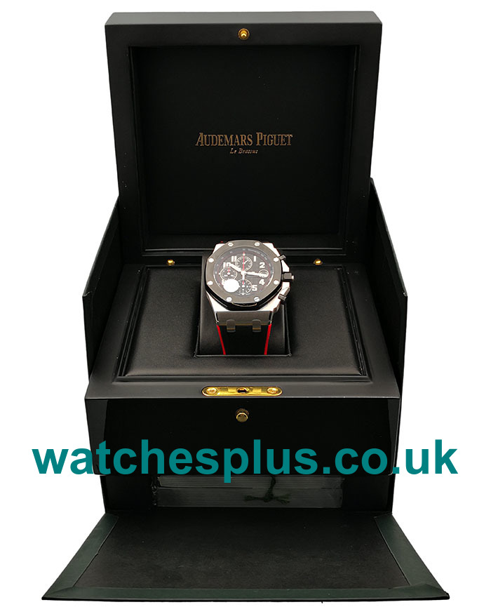 Perfect 42 MM UK Replica Audemars Piguet Royal Oak Offshore 26470SO With Black Dials For Men