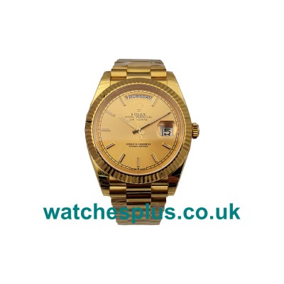 UK High Quality Replica Rolex Day-Date 228238 With Champagne Dials And Gold Cases Online