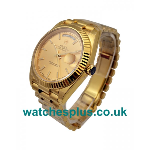 UK High Quality Replica Rolex Day-Date 228238 With Champagne Dials And Gold Cases Online