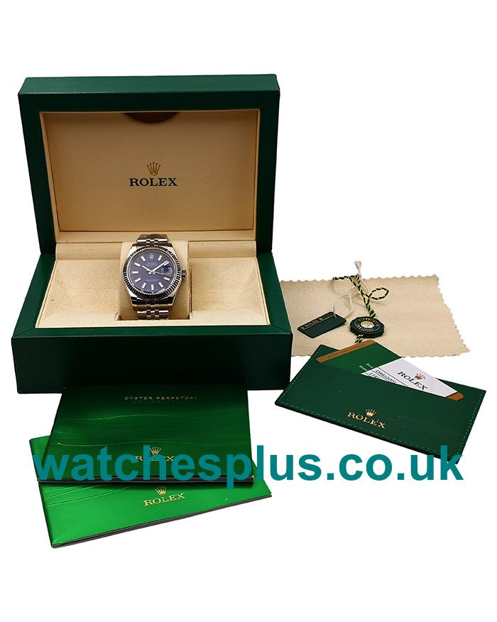 UK High End Rolex Datejust 116334 Replica Watches With Blue Dials For Men