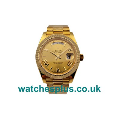 UK AAA Quality Replica Rolex Day-Date 228238 With Champagne Dials And Gold Cases For Sale