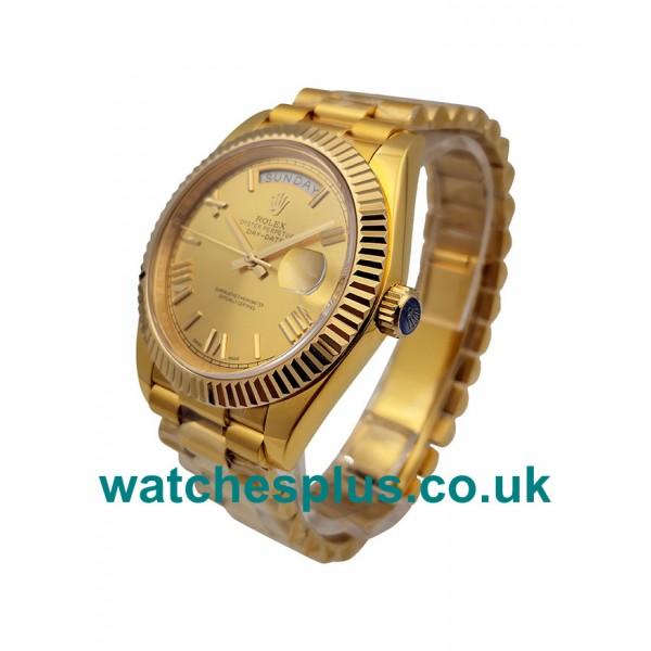 UK AAA Quality Replica Rolex Day-Date 228238 With Champagne Dials And Gold Cases For Sale