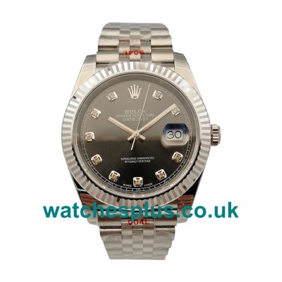 UK Luxury Fake Rolex Datejust 126334 Watches With Anthracite Dials For Sale