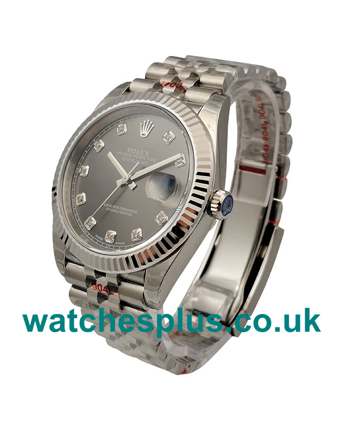 UK Luxury Fake Rolex Datejust 126334 Watches With Anthracite Dials For Sale