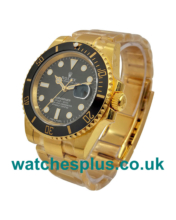 UK Swiss Movement 40 MM Replica Rolex Submariner 116618 LN With Black Dials For Men