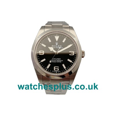 UK AAA Quality Rolex Explorer 214270 Replica Watches With Black Dials And Steel Cases For Sale