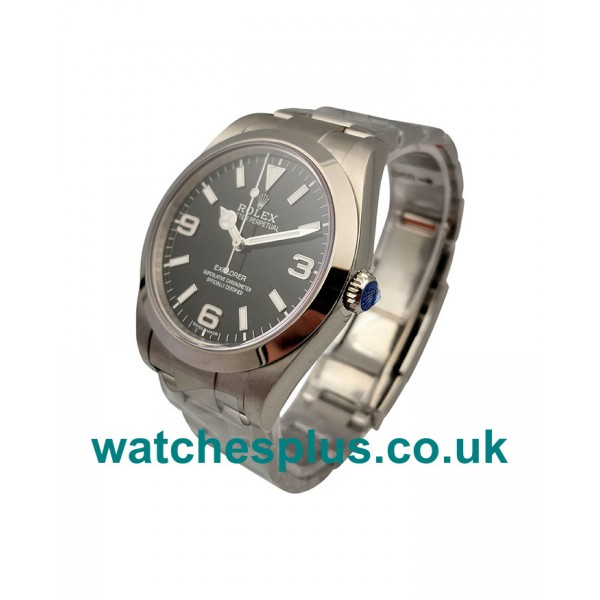 UK AAA Quality Rolex Explorer 214270 Replica Watches With Black Dials And Steel Cases For Sale