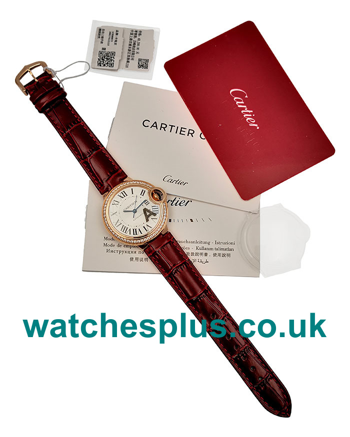 UK Swiss Cartier Ballon Bleu WJBB0033 Replica Watches With Silver Dials Online