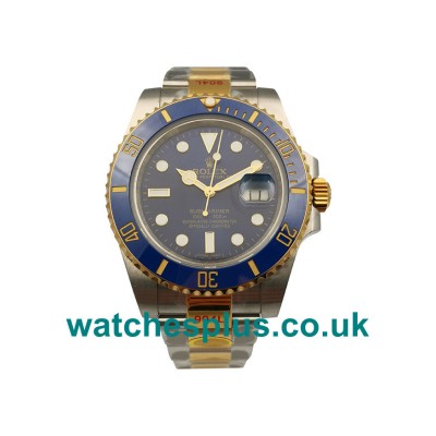 UK Best Luxury Replica Rolex Submariner 116613 LB JF With Blue Dials And Steel Cases For Sale