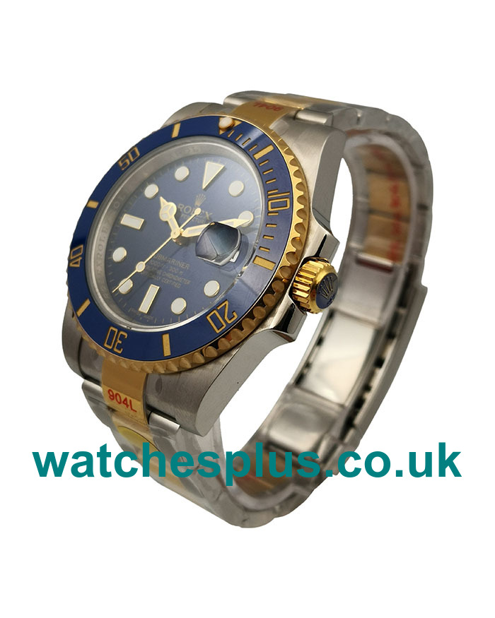 UK Best Luxury Replica Rolex Submariner 116613 LB JF With Blue Dials And Steel Cases For Sale