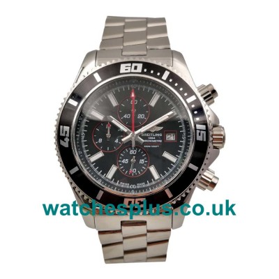 UK Luxury Breitling Superocean A1334102.BA81 Replica With Black Dials Stainless Steel Cases Online