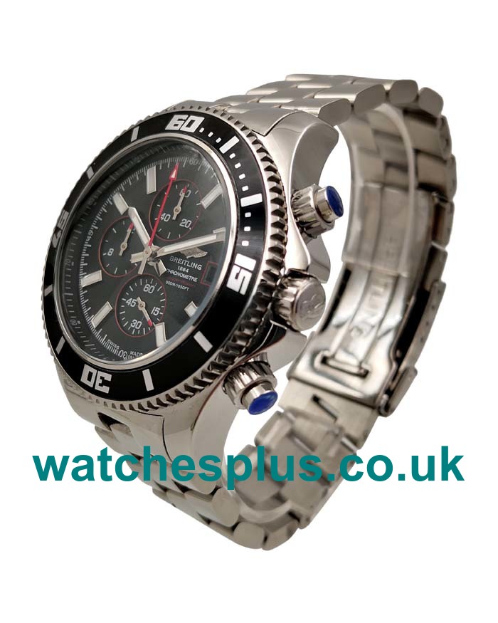 UK Luxury Breitling Superocean A1334102.BA81 Replica With Black Dials Stainless Steel Cases Online