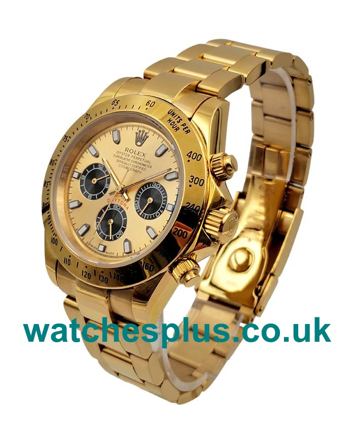 40 MM High End Rolex Daytona 116508 Fake Watches With Champagne Dials Online