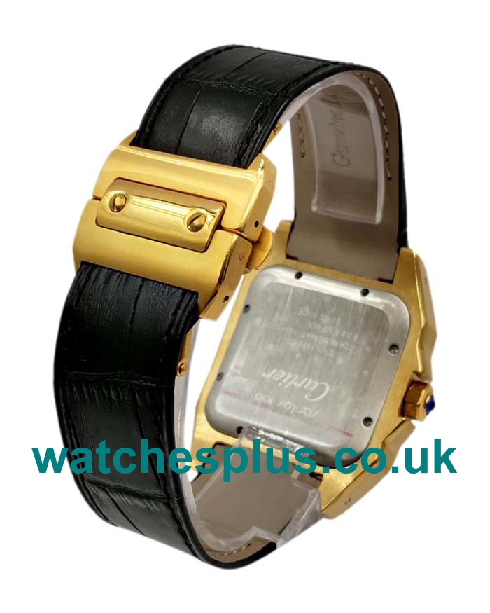 UK Perfect Cartier Santos 100 W20112Y1 Replica Watches With White Dials For Men