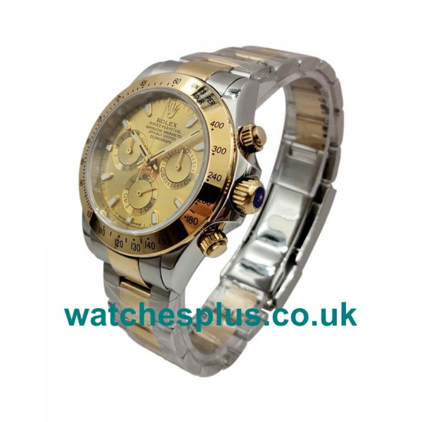 UK Cheap Rolex Daytona 116523 Replica Watches With Champagne Dials For Sale