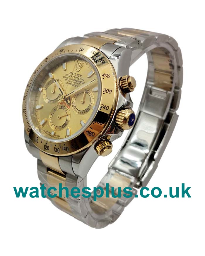 UK Cheap Rolex Daytona 116523 Replica Watches With Champagne Dials For Sale