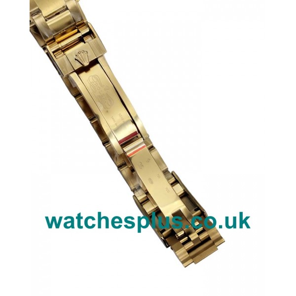 UK Swiss Made Fake Rolex Daytona 116528 With Black Dials Gold Cases Online