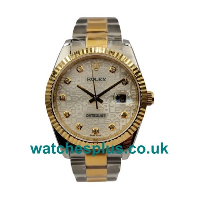 UK High Quality Fake Rolex Datejust 116233 With Silver Dials And Steel & Gold Cases For Sale