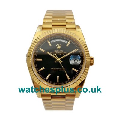 UK Best 1:1 Replica Rolex Day-Date 228238 With Black Dials And Gold Cases Online