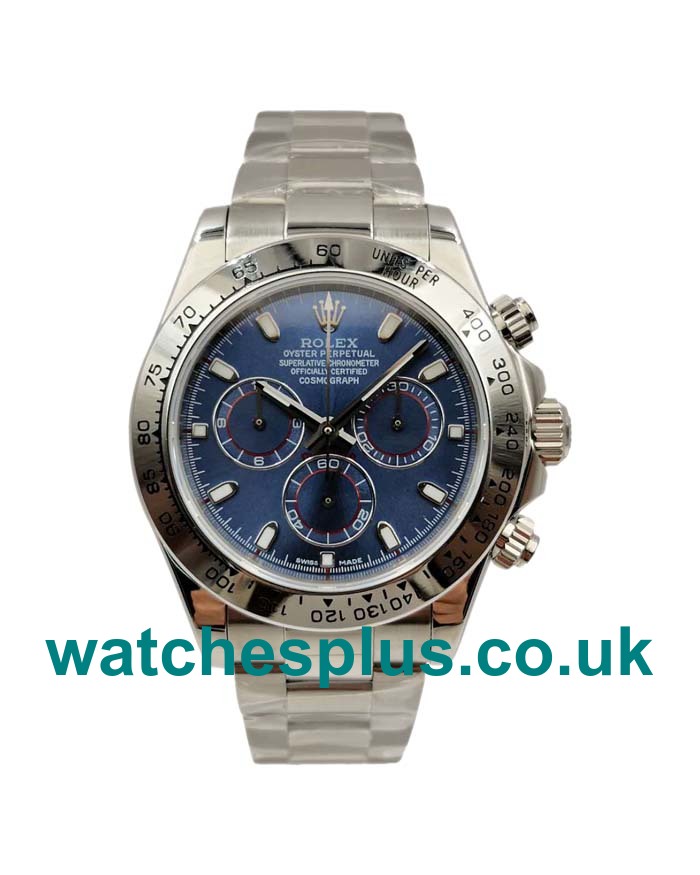 UK Best Quality Rolex Daytona 116509 Replica Watches With Blue Dials For Sale