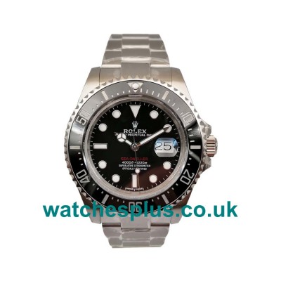 UK Best 1:1 Rolex Sea-Dweller 126600 Replica Watches With Black Dials For Men