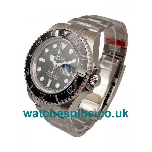 UK Best 1:1 Rolex Sea-Dweller 126600 Replica Watches With Black Dials For Men