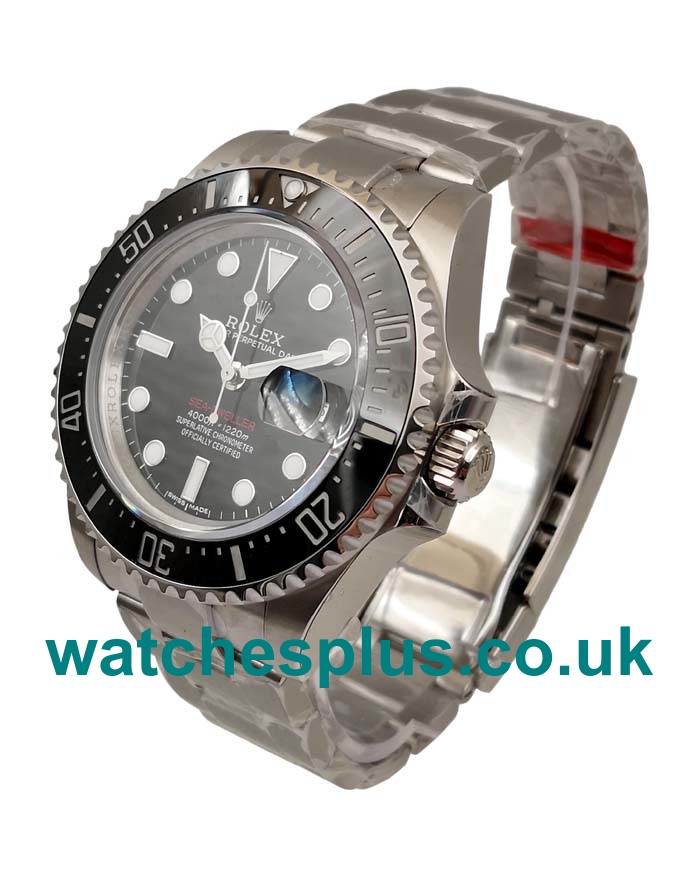 UK Best 1:1 Rolex Sea-Dweller 126600 Replica Watches With Black Dials For Men