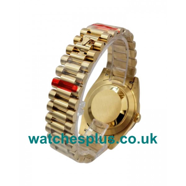 UK High Quality 40 MM Rolex Day-Date 228238 Replica Watches With Silver Dials Gold Cases For Sale