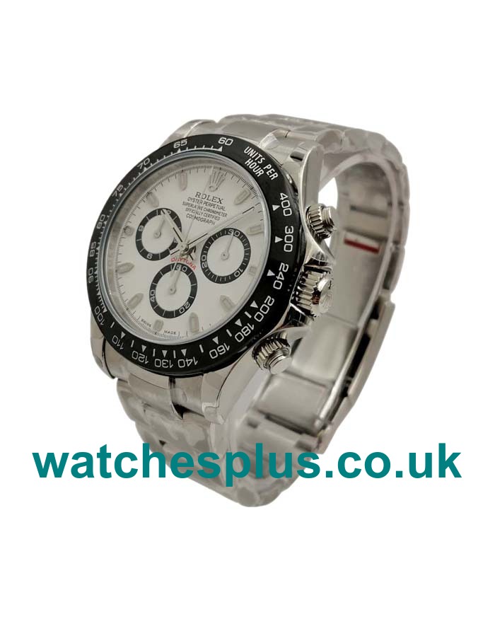 UK Best Quality Replica Rolex Daytona 116500 With White Dials And Swiss Movements For Sale