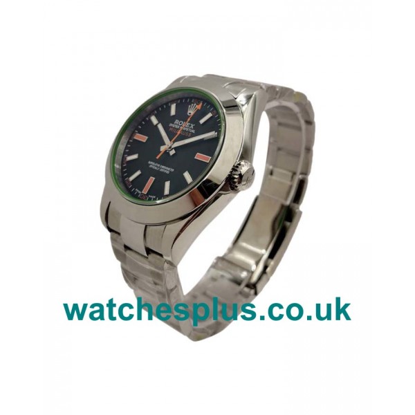 UK Best 1:1 Replica Rolex Milgauss 116400 GV With Black Dials And Steel Cases For Sale