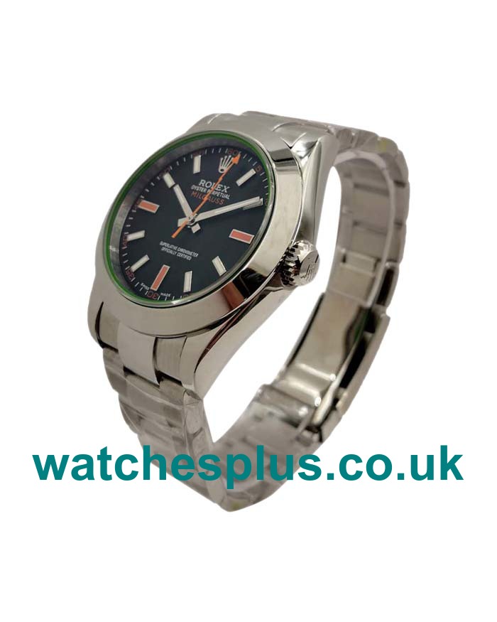 UK Best 1:1 Replica Rolex Milgauss 116400 GV With Black Dials And Steel Cases For Sale