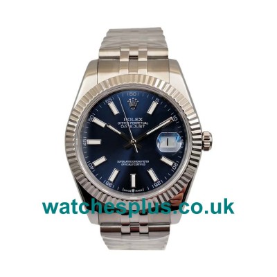 UK Best Quality 41 MM Rolex Datejust 126334 Replica Watches With Blue Dials And Steel Cases Online