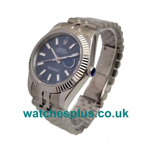 UK Best Quality 41 MM Rolex Datejust 126334 Replica Watches With Blue Dials And Steel Cases Online