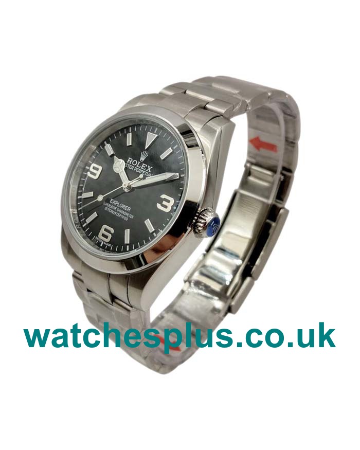 UK Swiss Made Rolex Explorer 214270 Replica Watches With Black Dials For Men