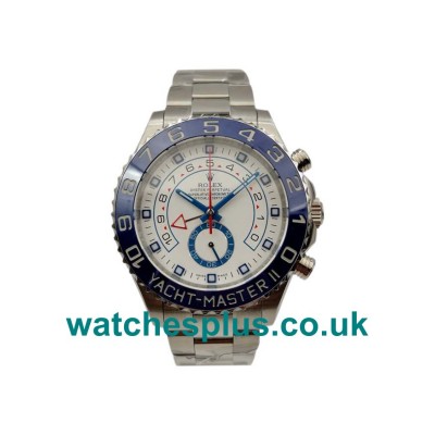 UK Best Quality Rolex Yacht-Master II 116680 Replica Watches With White Dials For Men