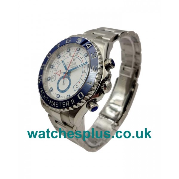 UK Best Quality Rolex Yacht-Master II 116680 Replica Watches With White Dials For Men