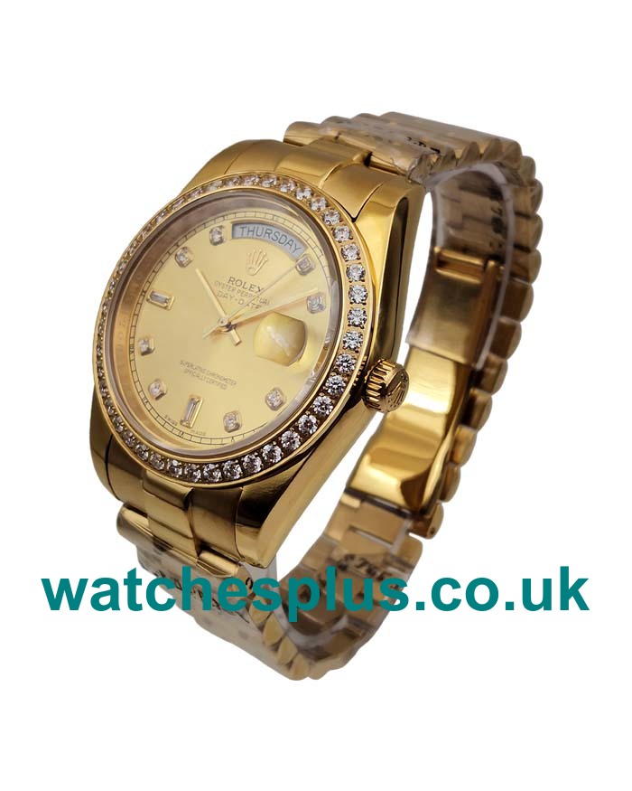 UK Cheap Rolex Day-Date 118348 Replica Watches With Champagne Dials For Sale