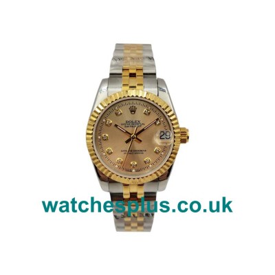 UK Luxury Rolex Datejust 178273 Replica Watches With Champagne Dials For Sale