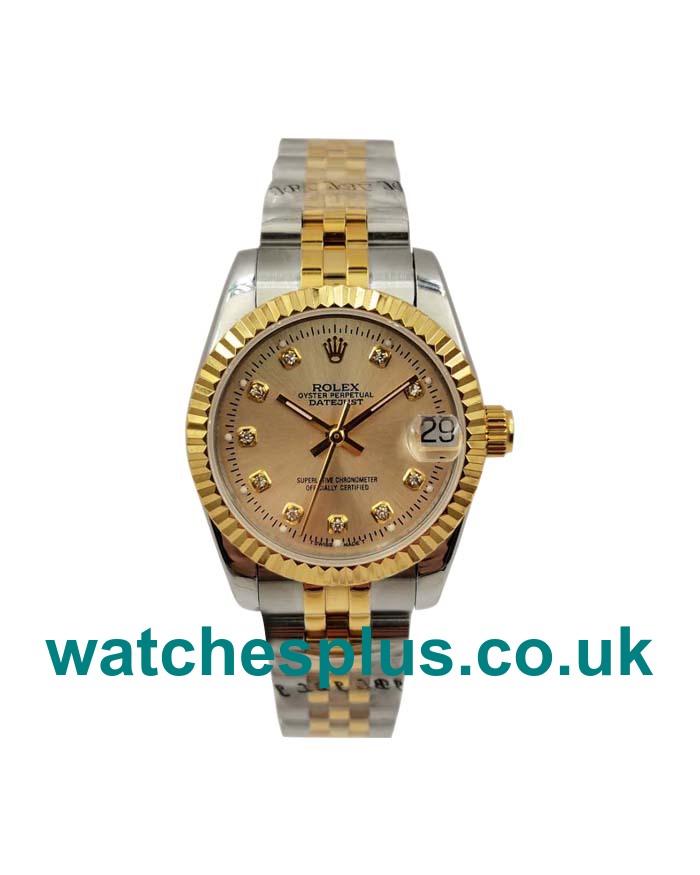 UK Luxury Rolex Datejust 178273 Replica Watches With Champagne Dials For Sale