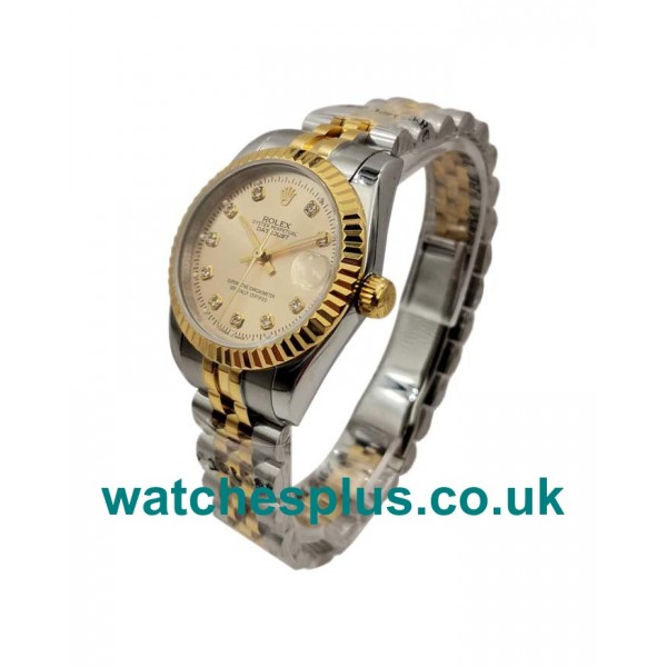 UK Luxury Rolex Datejust 178273 Replica Watches With Champagne Dials For Sale